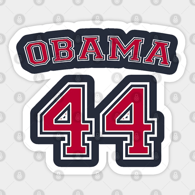 Obama 44 Sticker by RaysTees